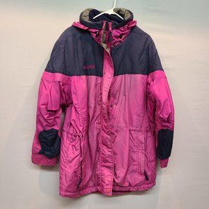 Vintage Columbia Jacket 90s Purple Blue Winter Ski Coat Womens Medium